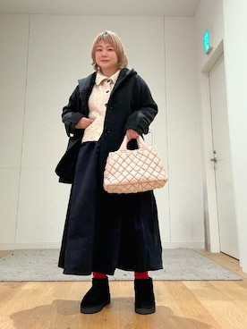 「アイテム（リング）」を使った、あおばさん（レディース・152cm）の冬コーディネート