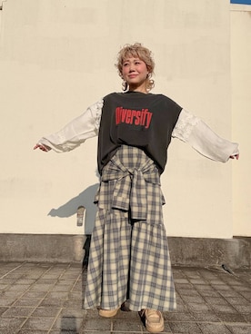 「出勤コーデ」｜「アイテム（アクセサリー）」を使った、あおばさん（レディース・152cm）の春コーディネート