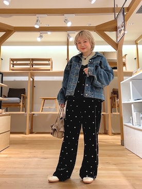 「アイテム（キャミソール）」を使った、あおばさん（レディース・152cm）の秋コーディネート