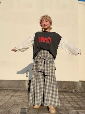 「SMELLY（スメリー）のアイテム」を使った、aobam0006さん（骨格ストレート・レディース・152cm）の冬コーディネート