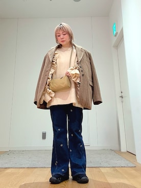 「アイテム（その他アウター）」を使った、あおばさん（レディース・152cm）の冬コーディネート