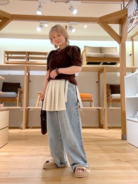 「アイテム（ブレスレット）」を使った、aobam0006さん（レディース・152cm）の夏コーディネート