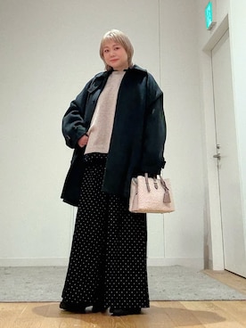 「アイテム（リング）」を使った、あおばさん（レディース・152cm）の冬コーディネート