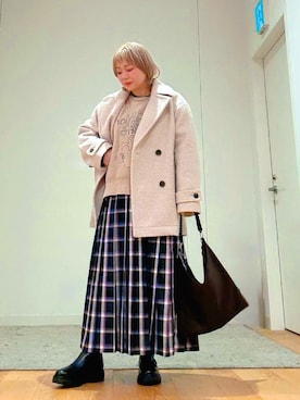 「アイテム（リング）」を使った、あおばさん（レディース・152cm）の冬コーディネート