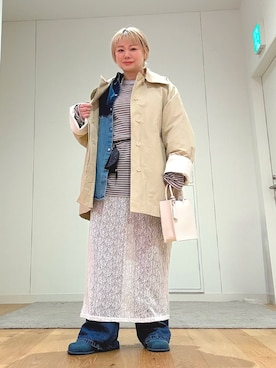 「KBF（ケイビーエフ）のアイテム」を使った、あおばさん（レディース・152cm）の春コーディネート