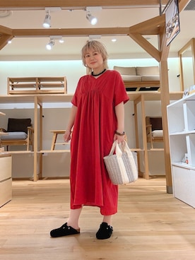 「アイテム（ブラウン系）」を使った、aobam0006さん（レディース・152cm）の夏コーディネート