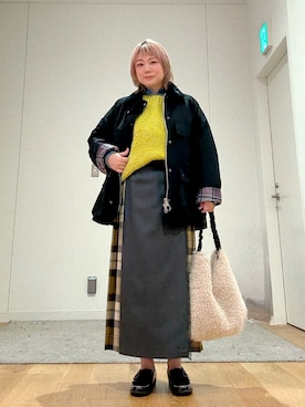 「アイテム（リング）」を使った、あおばさん（レディース・152cm）の秋コーディネート