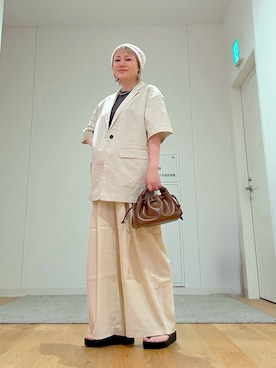 「KBF（ケイビーエフ）のアイテム（アクセサリー）」を使った、あおばさん（レディース・152cm）の夏コーディネート