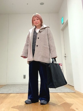 「アイテム（リング）」を使った、あおばさん（レディース・152cm）の秋コーディネート