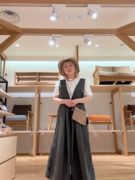 「Gramicci（グラミチ）のアイテム（オールインワン・サロペット）」を使った、aobam0006さん（レディース・152cm）の夏コーディネート