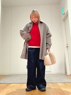 「ニット/セーター」｜「アイテム（アクセサリー）」を使った、あおばさん（レディース・152cm）の秋コーディネート