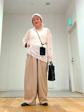 「KBF（ケイビーエフ）のアイテム（タンクトップ）」を使った、あおばさん（レディース・152cm）の秋コーディネート