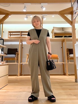 「アイテム（オールインワン・サロペット）」を使った、aobam0006さん（レディース・152cm）の夏コーディネート