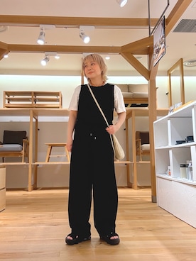 「骨格ストレート」｜「KBF（ケイビーエフ）のアイテム（ニット/セーター）」を使った、あおばさん（レディース・152cm）の夏コーディネート