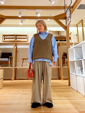 「アイテム（その他シューズ）」を使った、あおばさん（レディース・152cm）の秋コーディネート
