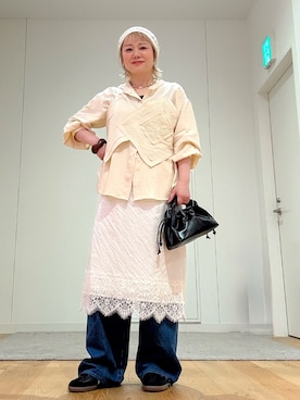 「URBAN RESEARCH（アーバンリサーチ）のアイテム（タンクトップ）」を使った、あおばさん（レディース・152cm）の秋コーディネート