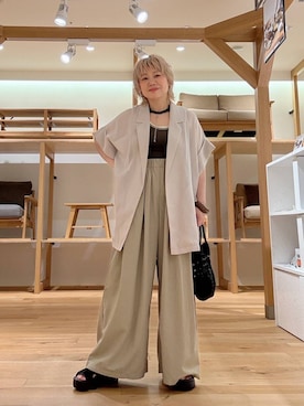 「アイテム（その他アウター、ベージュ系）」を使った、aobam0006さん（レディース・152cm）の夏コーディネート