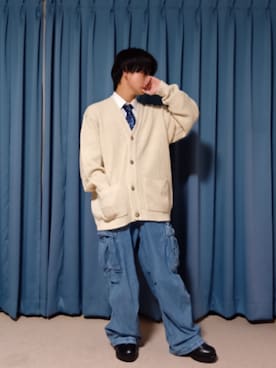 「アイテム（カーディガン/ボレロ）」を使った、Kouさん（メンズ・165cm）の秋コーディネート