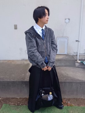 「アイテム（ビジネスシャツ）」を使った、Kouさん（メンズ・165cm）の秋コーディネート