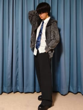 「アイテム（パーカー）」を使った、Kouさん（メンズ・165cm）の秋コーディネート