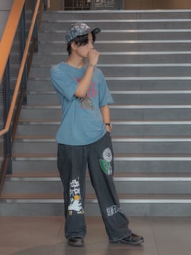 「アイテム（キャップ）」を使った、Kotaさん（メンズ・165cm）の秋コーディネート