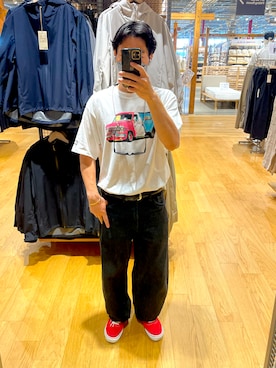 「Levi's（リーバイス）のアイテム（トップス）」を使った、akiさん（メンズ・162cm）の夏コーディネート