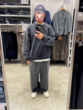 「アイテム（スリッポン）」を使った、akiさん（メンズ・162cm）の秋コーディネート