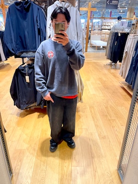 「Coca Cola（コカコーラ）のアイテム（スウェット、グレー系）」を使った、akiさん（メンズ・162cm）の夏コーディネート
