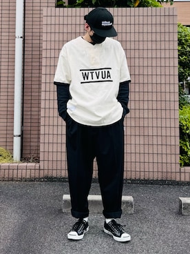 「WTAPS（ダブルタップス）のアイテム」を使った、𝒑𝒋 𝒂𝒏𝒅 𝒆𝒄さん（メンズ・168cm）の春コーディネート