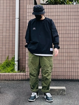 「WTAPS（ダブルタップス）のアイテム（トップス）」を使った、𝒑𝒋 𝒂𝒏𝒅 𝒆𝒄さん（メンズ・168cm）の春コーディネート