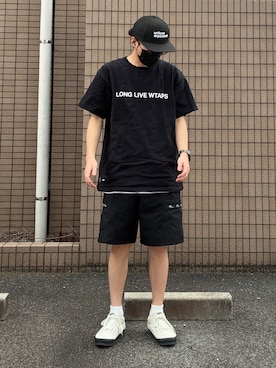 「WTAPS（ダブルタップス）のアイテム（トップス）」を使った、𝒑𝒋 𝒂𝒏𝒅 𝒆𝒄さん（メンズ・168cm）の夏コーディネート