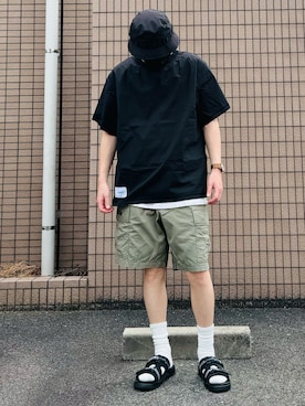 「WTAPS（ダブルタップス）のアイテム（パンツ）」を使った、𝒑𝒋 𝒂𝒏𝒅 𝒆𝒄さん（メンズ・168cm）の春コーディネート