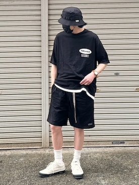 「アイテム（レッグウェア）」を使った、𝒑𝒋 𝒂𝒏𝒅 𝒆𝒄さん（メンズ・168cm）の夏コーディネート