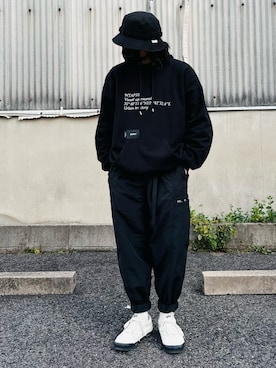 「WTAPS（ダブルタップス）のアイテム（帽子）」を使った、𝒑𝒋 𝒂𝒏𝒅 𝒆𝒄さん（メンズ・168cm）の冬コーディネート