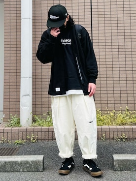 「WTAPS（ダブルタップス）のアイテム」を使った、𝒑𝒋 𝒂𝒏𝒅 𝒆𝒄さん（メンズ・168cm）の春コーディネート