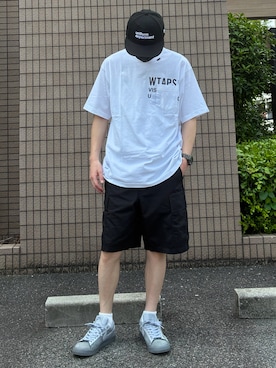 「WTAPS（ダブルタップス）のアイテム（トップス）」を使った、𝒑𝒋 𝒂𝒏𝒅 𝒆𝒄さん（メンズ・168cm）の夏コーディネート