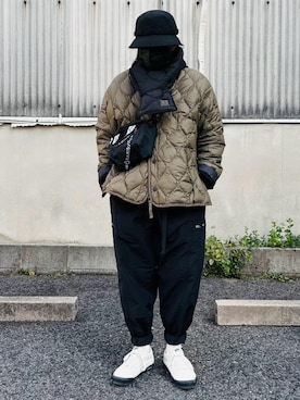 「WTAPS（ダブルタップス）のアイテム（帽子）」を使った、𝒑𝒋 𝒂𝒏𝒅 𝒆𝒄さん（メンズ・168cm）の冬コーディネート
