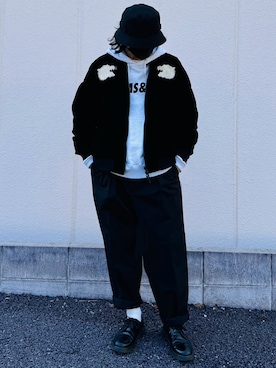 「WTAPS（ダブルタップス）のアイテム（帽子）」を使った、𝒑𝒋 𝒂𝒏𝒅 𝒆𝒄さん（メンズ・168cm）の冬コーディネート