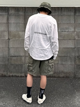 「アイテム（ハット、グリーン系）」を使った、𝒑𝒋 𝒂𝒏𝒅 𝒆𝒄さん（メンズ・168cm）の秋コーディネート