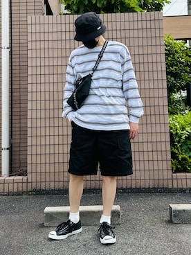 「WTAPS（ダブルタップス）のアイテム」を使った、𝒑𝒋 𝒂𝒏𝒅 𝒆𝒄さん（メンズ・168cm）の春コーディネート