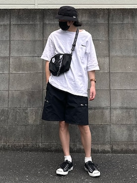 「WTAPS（ダブルタップス）のアイテム（パンツ）」を使った、𝒑𝒋 𝒂𝒏𝒅 𝒆𝒄さん（メンズ・168cm）の夏コーディネート