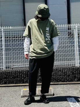 「WTAPS（ダブルタップス）のアイテム」を使った、𝒑𝒋 𝒂𝒏𝒅 𝒆𝒄さん（メンズ・168cm）の春コーディネート