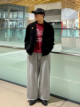 「アイテム（帽子）」を使った、しょうあさん（メンズ・167cm）の冬コーディネート