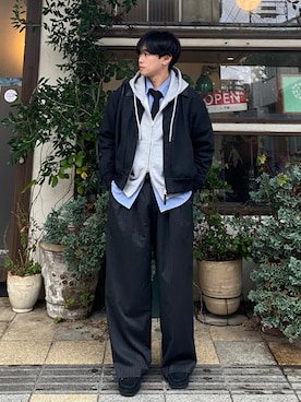 「アイテム（フォーマルスーツ/小物）」を使った、しょうあさん（メンズ・167cm）の冬コーディネート