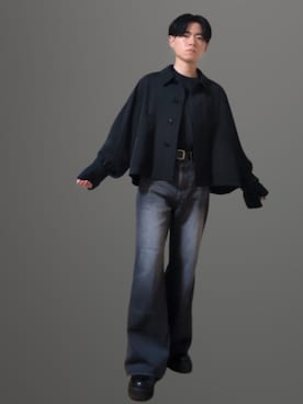 「HARE（ハレ）のアイテム（ブルゾン）」を使った、かっとみさん（メンズ・164cm）の冬コーディネート