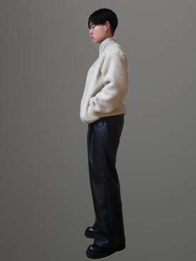 「GU（ジーユー）のアイテム（その他アウター）」を使った、かっとみさん（メンズ・164cm）の冬コーディネート