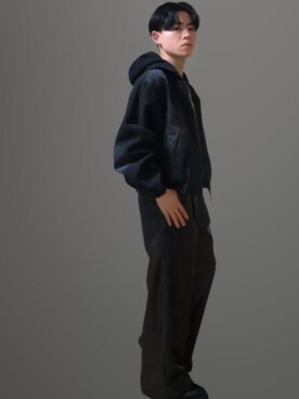 「HARE（ハレ）のアイテム（ブルゾン）」を使った、かっとみさん（メンズ・164cm）の冬コーディネート