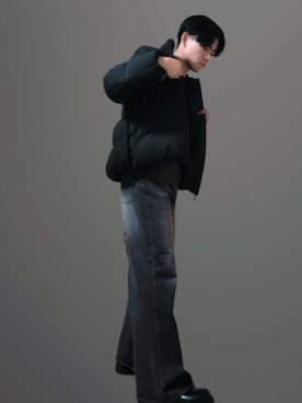 「UNIQLO（ユニクロ）のアイテム（ダウンジャケット/コート）」を使った、かっとみさん（メンズ・164cm）の冬コーディネート