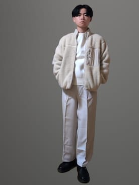 「GU（ジーユー）のアイテム（その他アウター）」を使った、かっとみさん（メンズ・164cm）の冬コーディネート