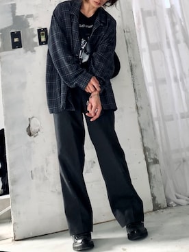 「LAD MUSICIAN（ラッドミュージシャン）のアイテム（アクセサリー）」を使った、丑さん（メンズ・163cm）の春コーディネート